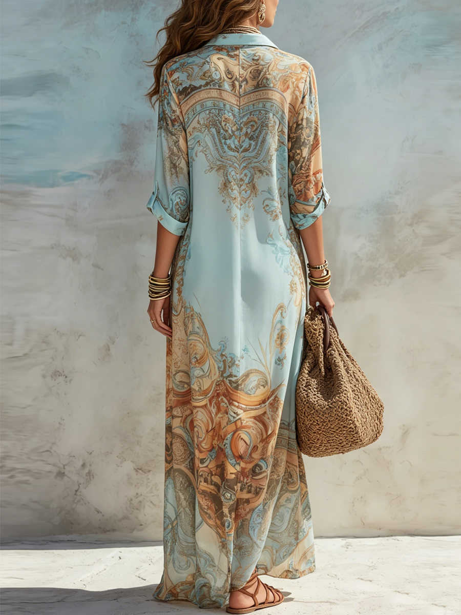 Divine | Floral Chiffon Maxi Dress