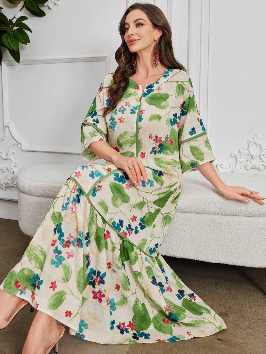 Leah™ | Floral Ruffle Dress