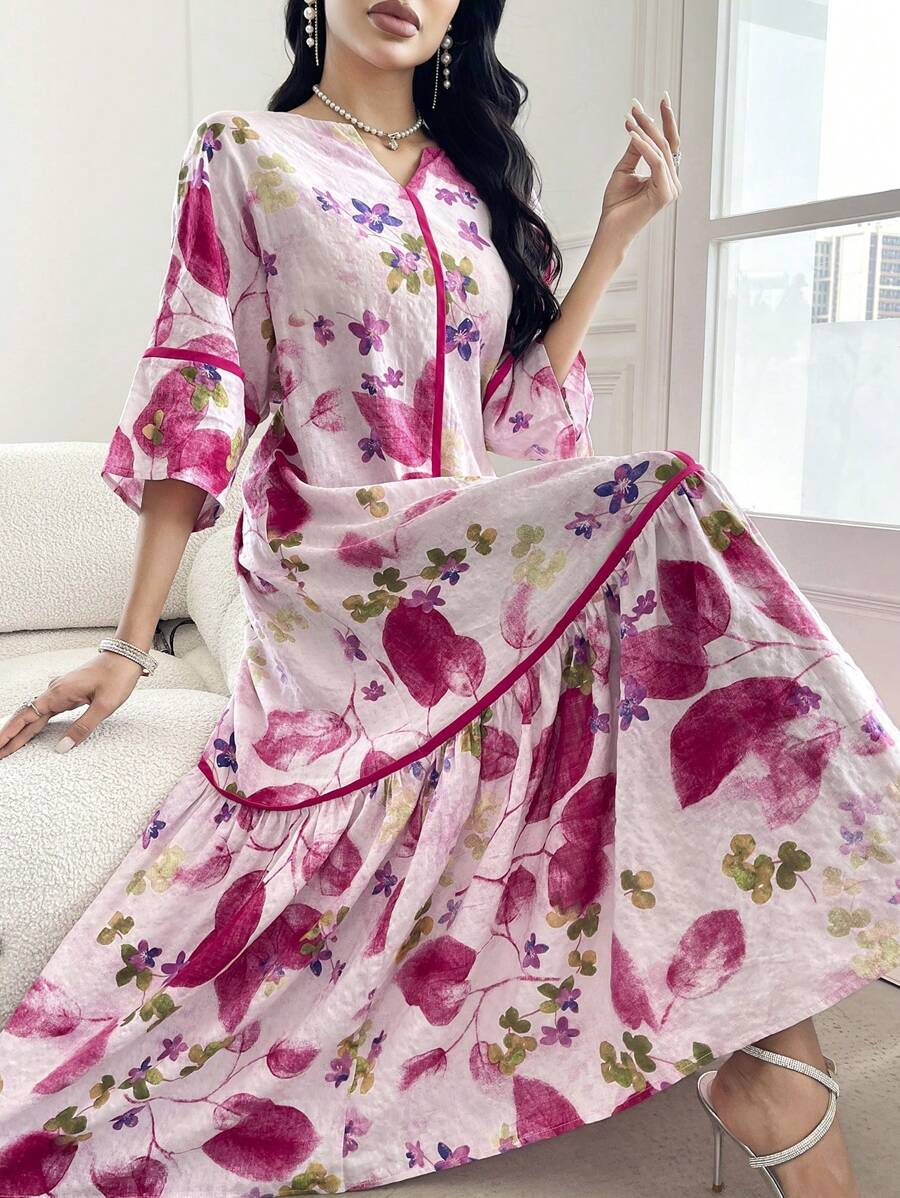 Leah™ | Floral Ruffle Dress