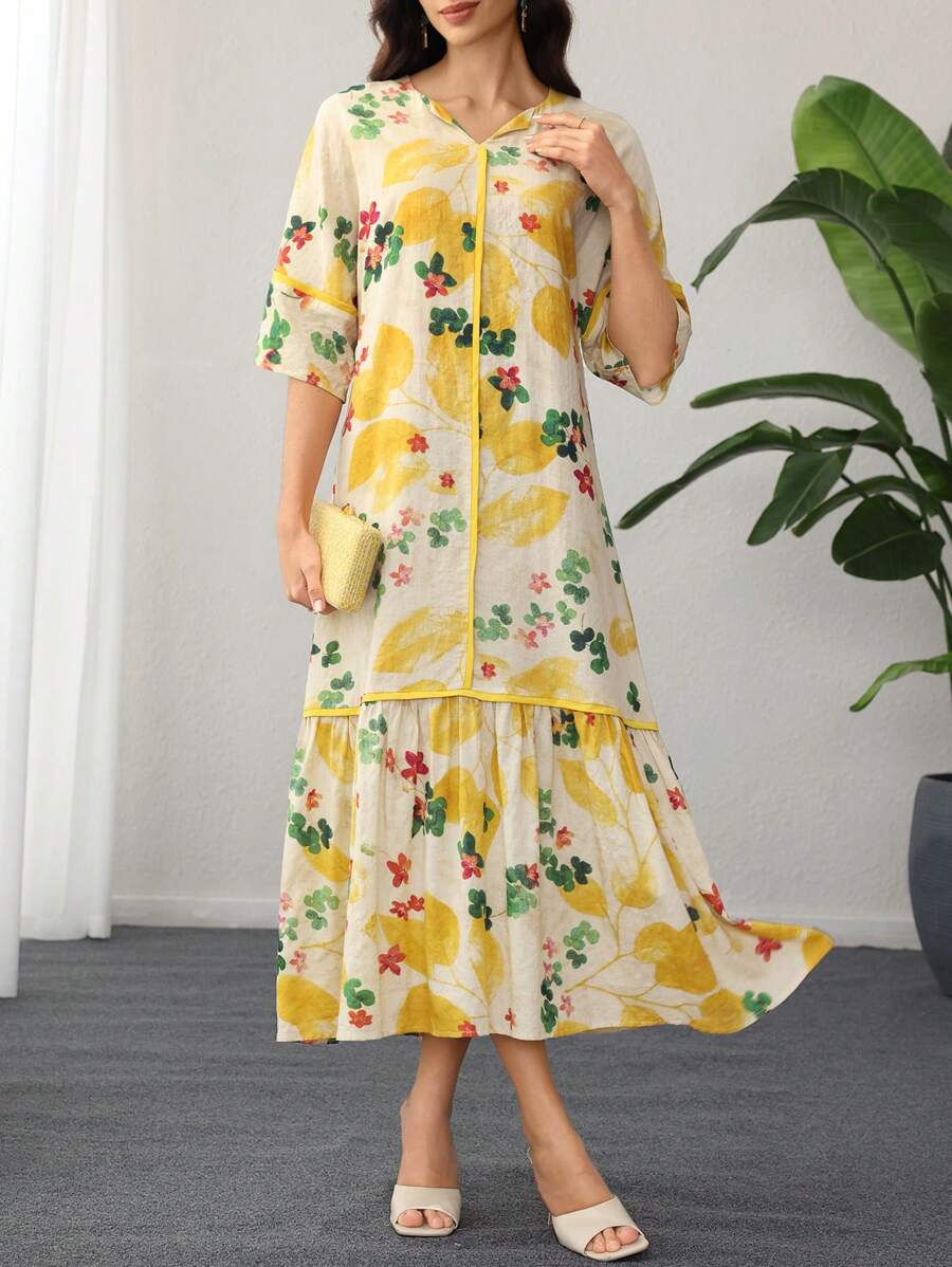 Leah™ | Floral Ruffle Dress