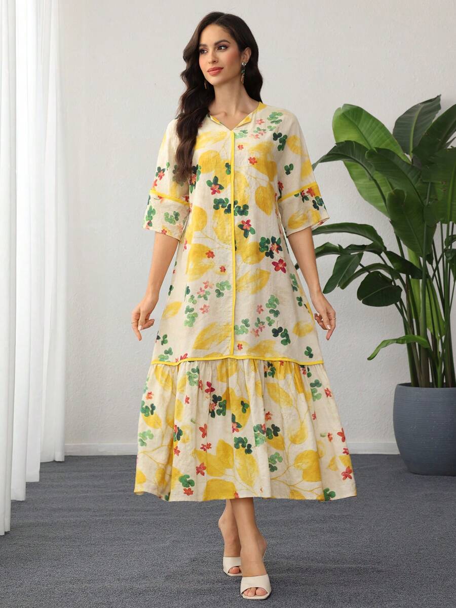 Leah™ | Floral Ruffle Dress