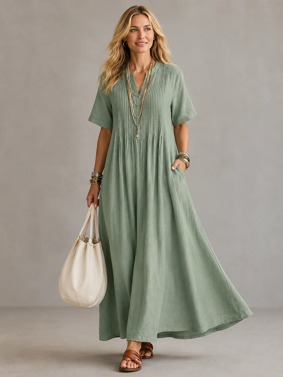 Genesis™ Flowing V-Neck Maxi Dress