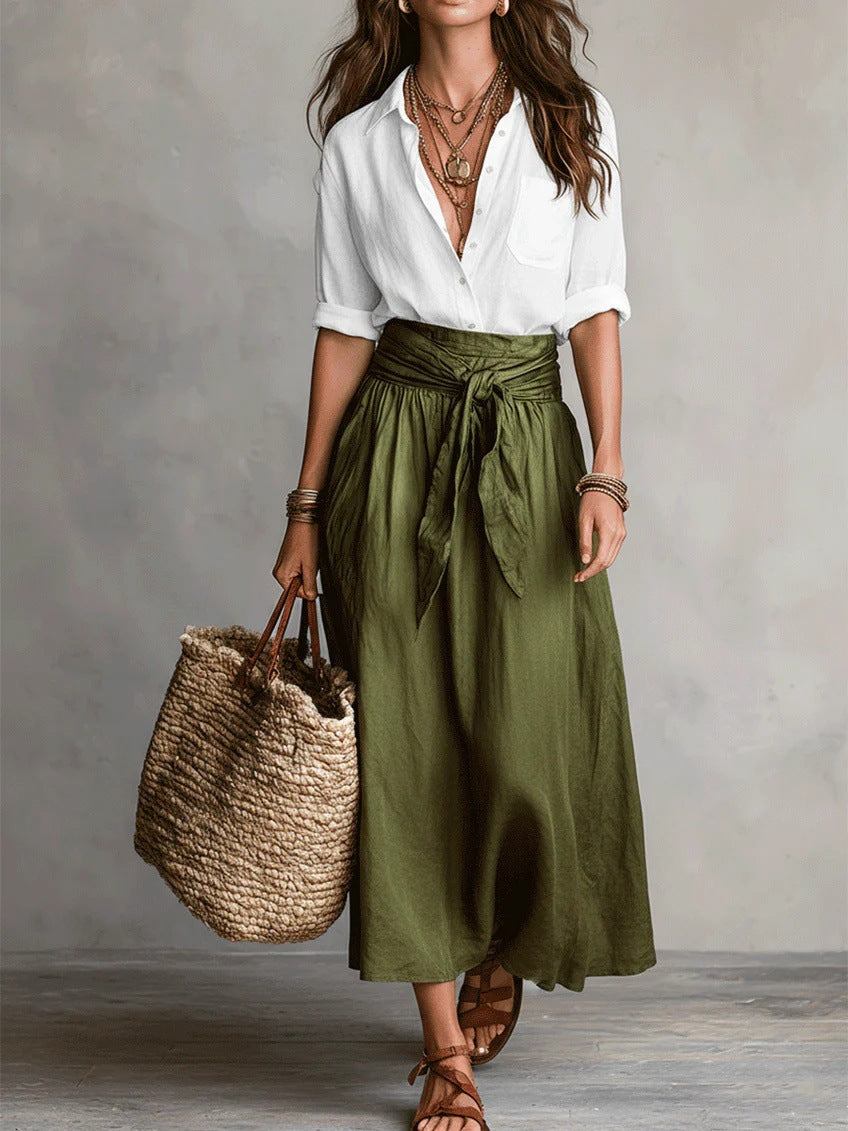 Elysia | Tie-Waist Midi Set