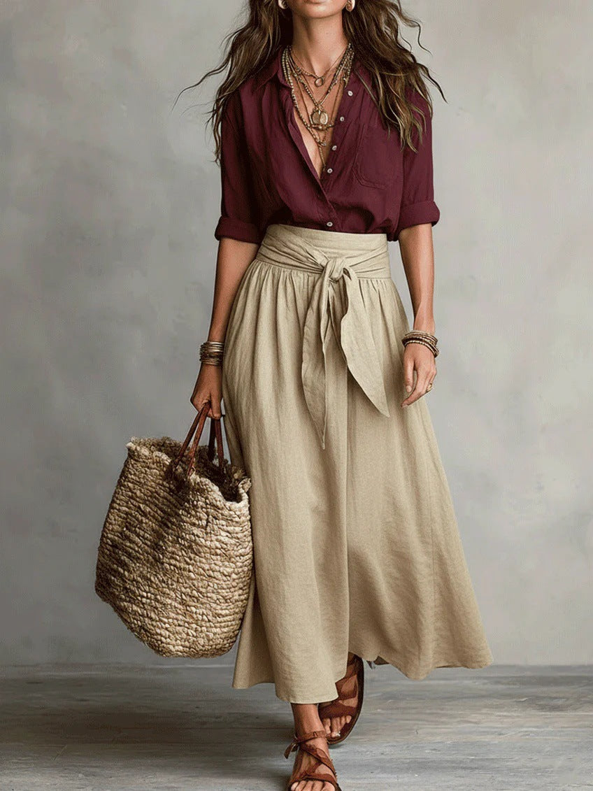 Elysia | Tie-Waist Midi Set