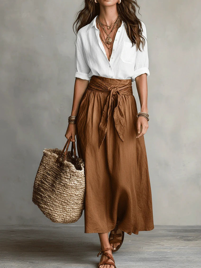 Elysia | Tie-Waist Midi Set