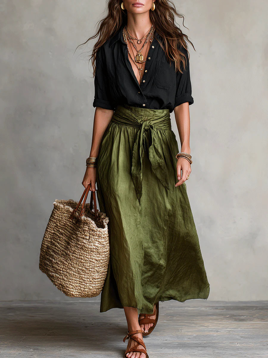 Elysia | Tie-Waist Midi Set