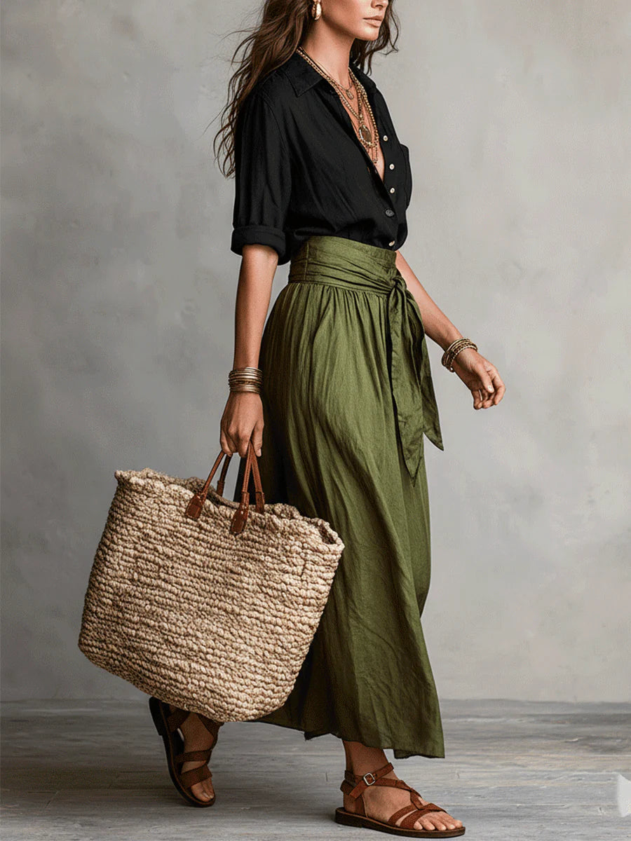 Elysia | Tie-Waist Midi Set