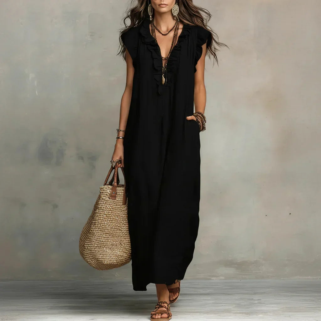 Valentina | Effortless Ruffle Maxi Dress