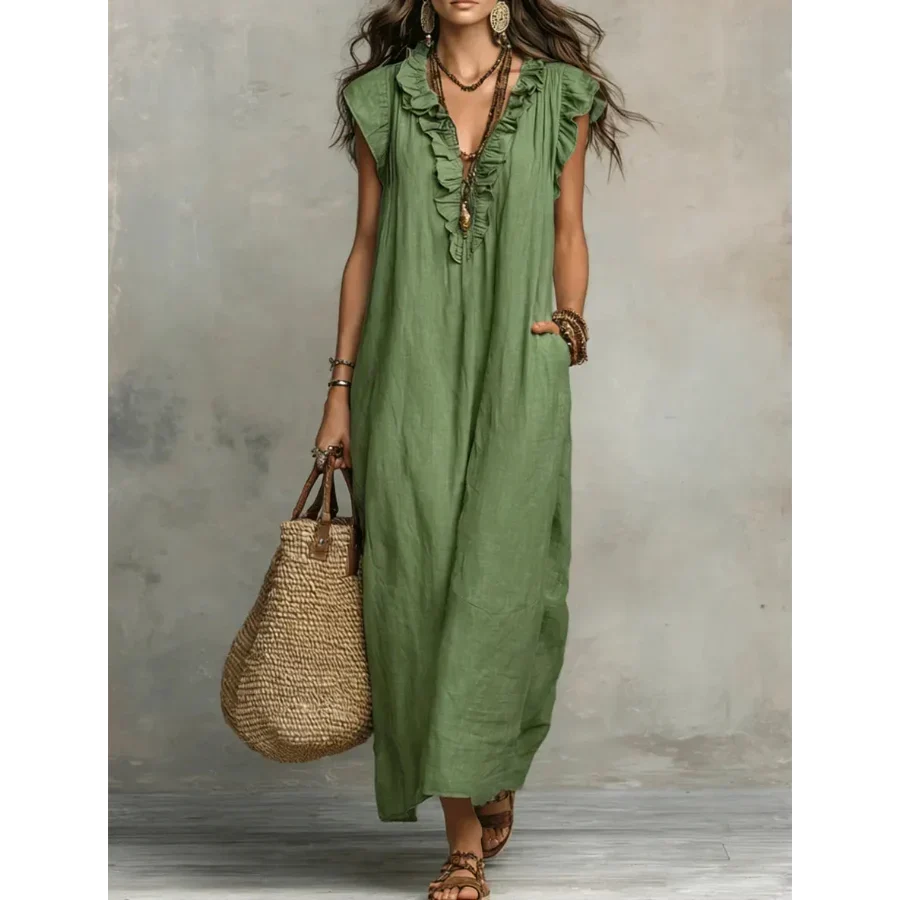 Valentina | Effortless Ruffle Maxi Dress