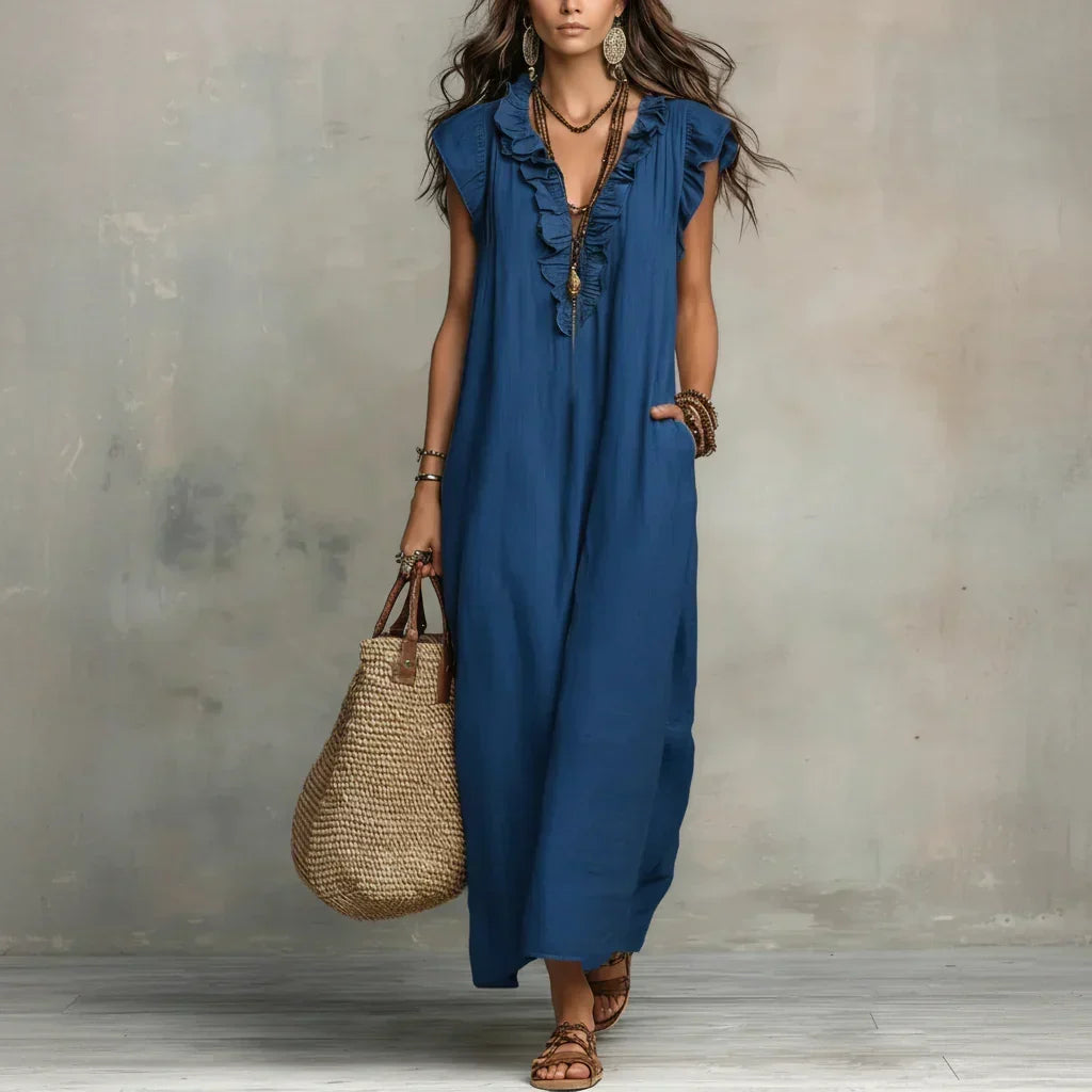 Valentina | Effortless Ruffle Maxi Dress