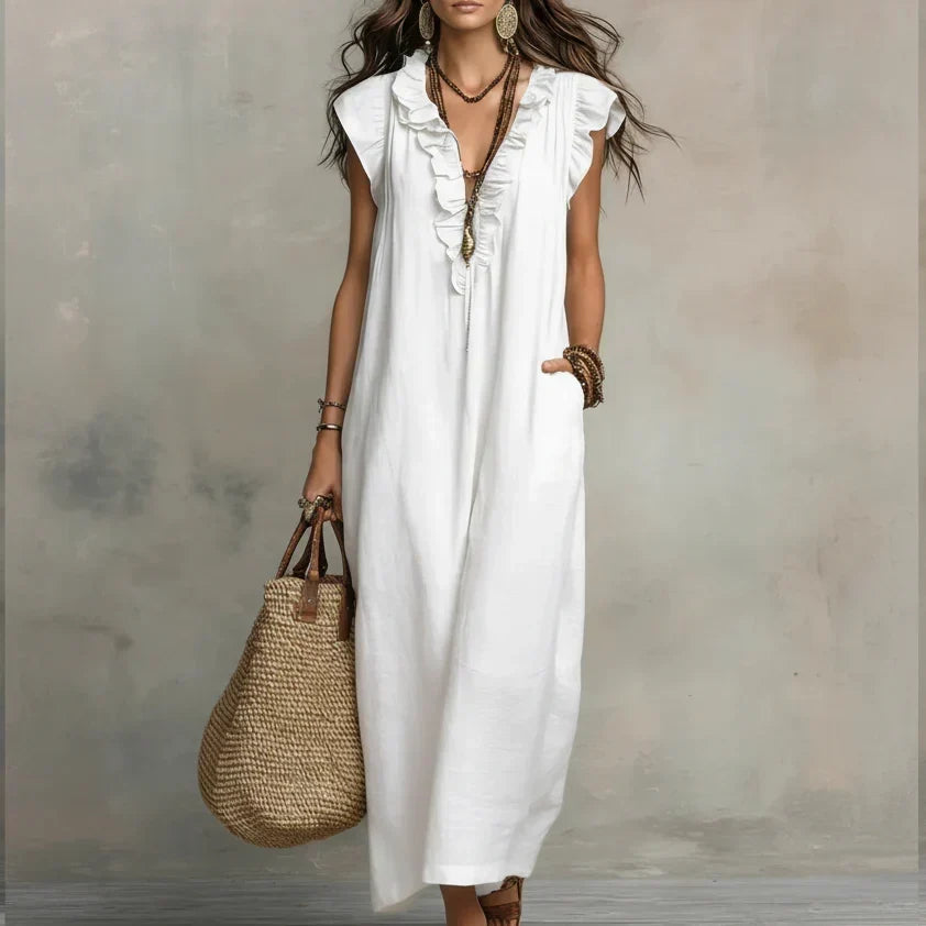 Valentina | Effortless Ruffle Maxi Dress