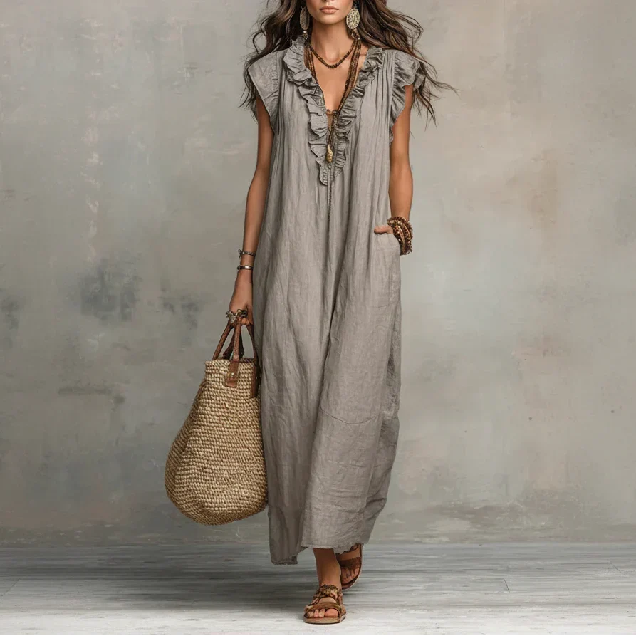 Valentina | Effortless Ruffle Maxi Dress